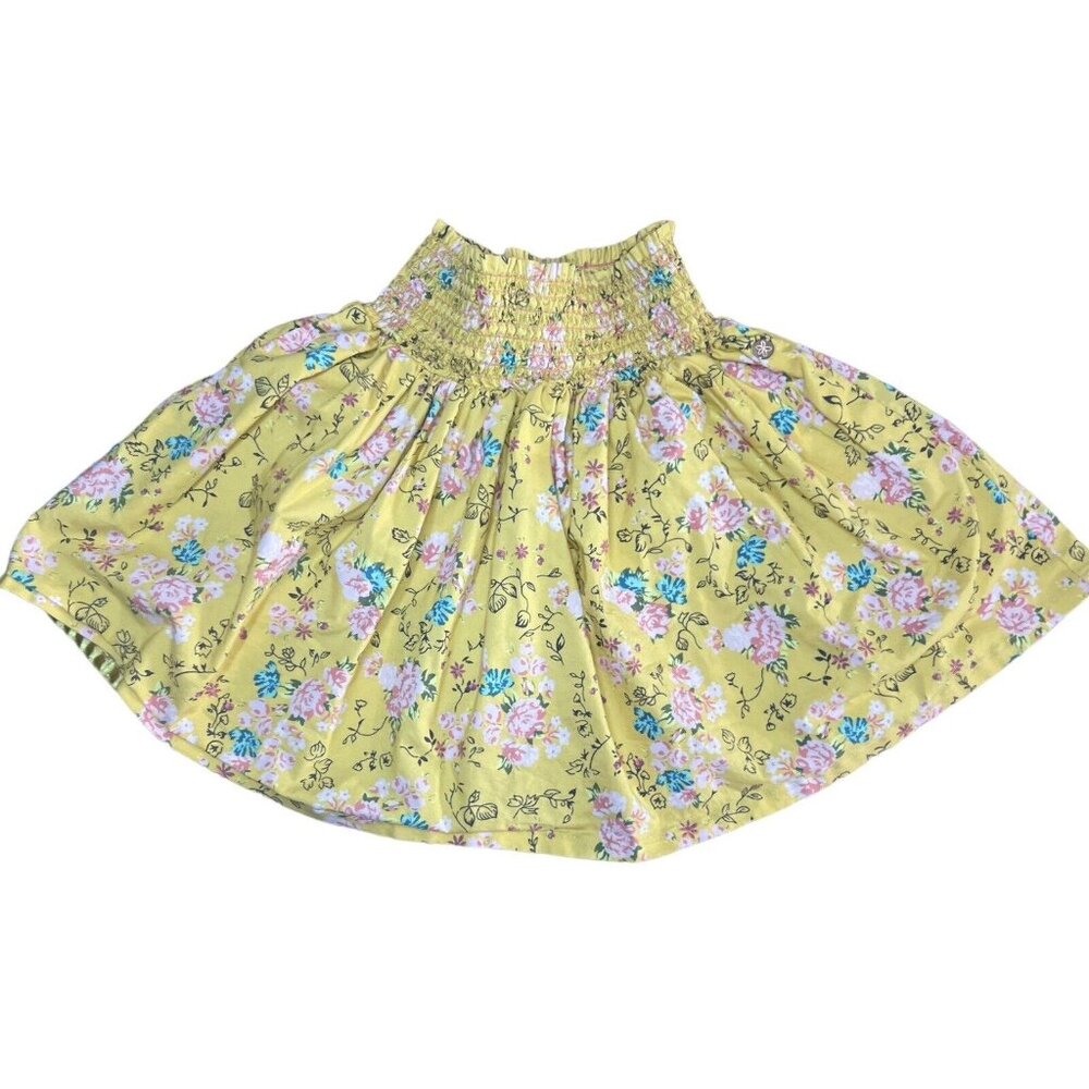 435 by Matilda Jane Yellow Floral Skirt Girls Size 8 Elastic Waist ($38)